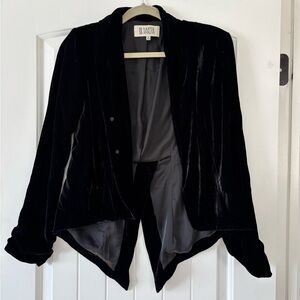 BB Dakota Women's Elegant Black Velvet Blazer